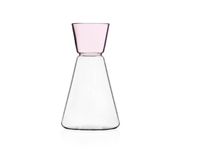 ICHENDORF HIGH RISE SAKE JUG CLEAR PINK ICHENDORF HIGH RISE SAKE JUG CLEAR PINK