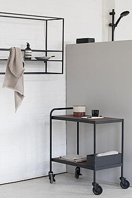 ROLTAFEL JAMES-L70 x B38 x H80 cm-ZWART ROLTAFEL JAMES-L70 x B38 x H80 cm-ZWART
